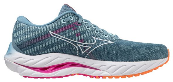 Running Shoes Women Mizuno Wave Inspire 19 Blue Pink
