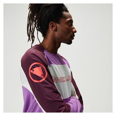 Endura MT500 Burner Lite Purple Long-Sleeve Jersey