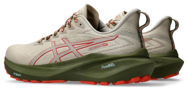 Chaussures Running Asics GT-2000 13 TR Khaki Rouge Homme