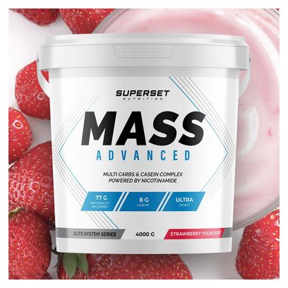 Mass Advanced (4kg) - Superset Nutrition - Fraise Yogourt - Gainers