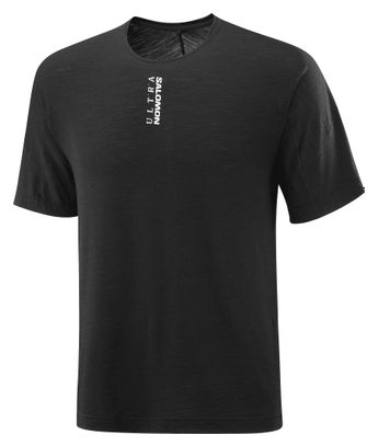 Salomon Ultra All Day All Mountain Short Sleeve Shirt Black Men's