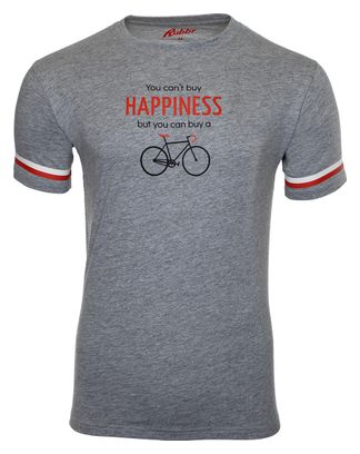 T-Shirt Korte Mouw Rubb'r Happiness Grijs