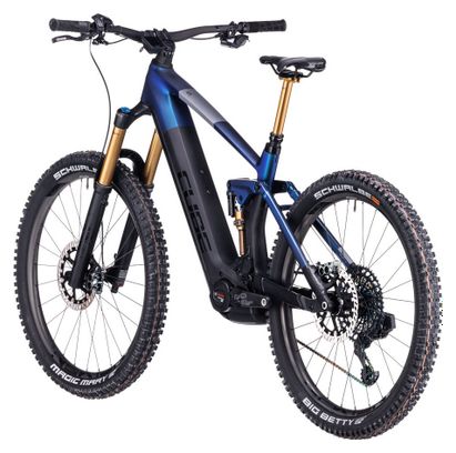 Cube Stereo Hybrid 160 HPC SLT 750 27.5 MTB Elettrica Full Suspension Sram XX1 Eagle AXS 12V 750 Wh 27.5'' Nebula Blue Carbon Gris 2023