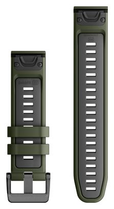 Bracelet de Montre Garmin QuickFit 22 mm Silicone Vert Moss Gris Graphite