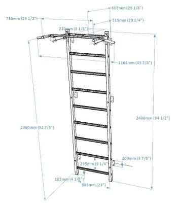 ESPALIER de gymnastiqueBenchK 721W