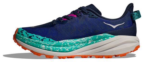 Hoka Speedgoat 6 Trailschoenen voor dames Blauw/Groen/Oranje