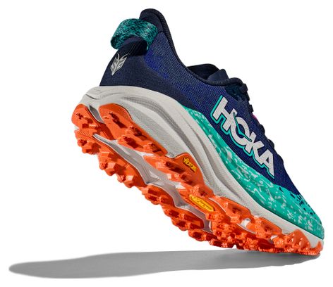 Hoka Speedgoat 6 Trailrunning-Schuhe Blau/Grün/Orange Damen