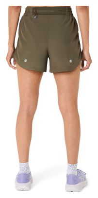 Asics Nagino Run Adjustable Khaki Shorts for Women