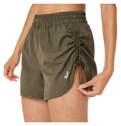 Asics Nagino Run Adjustable Khaki Shorts for Women