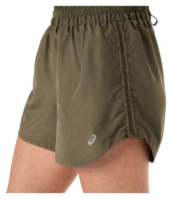 Asics Nagino Run Adjustable Khaki Shorts for Women