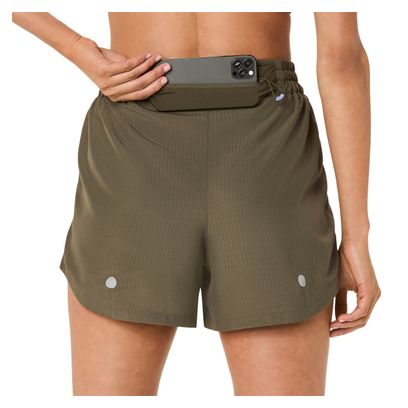 Asics Nagino Run Adjustable Khaki Shorts for Women