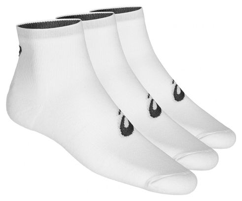 Paquete de 3 pares de calcetines de media pantorrilla Asics Blancos