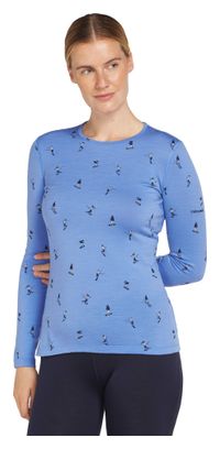 Icebreaker Merino 200 Oasis Snow Day Blue Donna