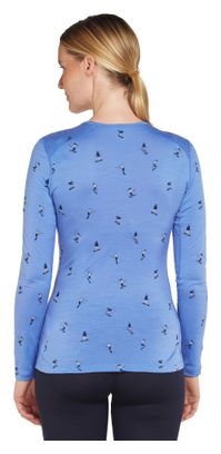 Icebreaker Merino 200 Oasis Snow Day Blue Donna