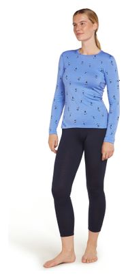 Icebreaker Merino 200 Oasis Snow Day Blue Donna