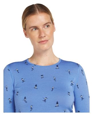 Icebreaker Merino 200 Oasis Snow Day Blue Donna