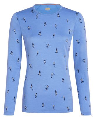 Icebreaker Merino 200 Oasis Snow Day Blue Donna