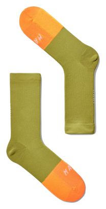 Paar MAAP Division Sockenfarn Grün / Orange Socken