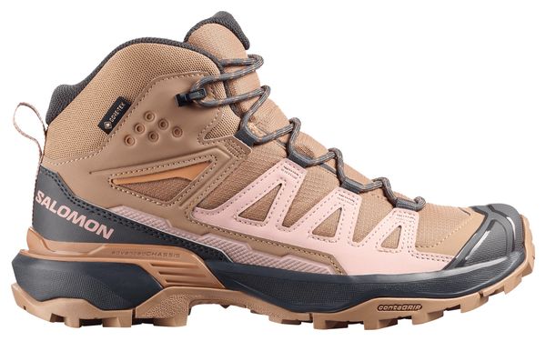 Salomon X Ultra 360 Mid GTX Hiking Shoes Brown/Pink Women's