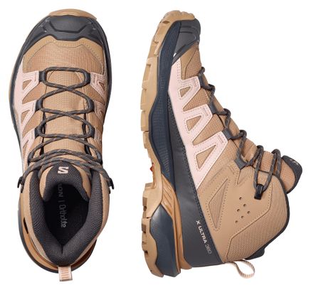 Salomon X Ultra 360 Mid GTX Hiking Shoes Brown/Pink Women's