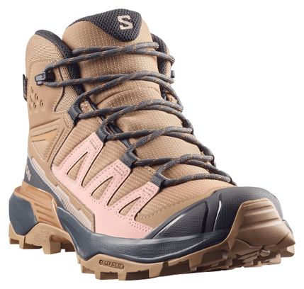 Salomon X Ultra 360 Mid GTX Hiking Shoes Brown/Pink Women's