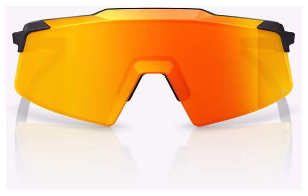 Lunettes 100% Aerocraft Soft Tact Noir / Verres HiPER Rouge Mirror