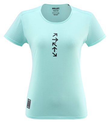 T-Shirt de Trail Femme Millet Intense Print Turquoise