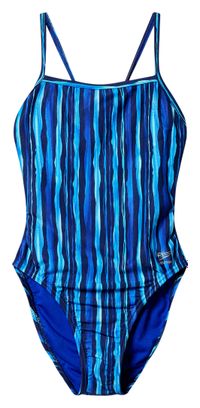 Speedo Club Training Printed Web Back Blue Women's Swimsuit