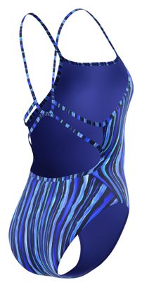 Speedo Club Training Printed Web Back Blue Women's Swimsuit