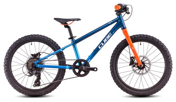 Cube Acid 200 Disc MTB per bambini Shimano 7 velocità 20'' Actionteam Blu Arancione 5-7 anni