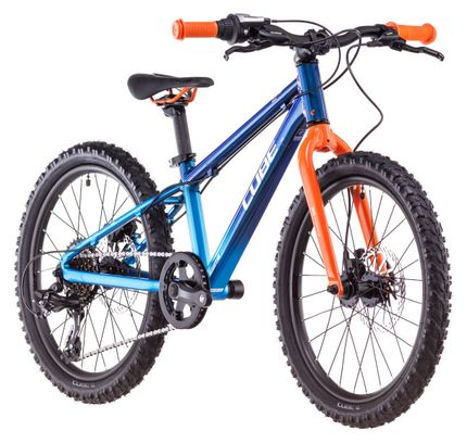 Cube Acid 200 Disc MTB per bambini Shimano 7 velocità 20'' Actionteam Blu Arancione 5-7 anni