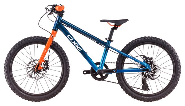 Cube Acid 200 Disc MTB per bambini Shimano 7 velocità 20'' Actionteam Blu Arancione 5-7 anni