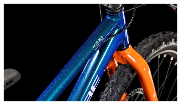 Cube Acid 200 Disc MTB per bambini Shimano 7 velocità 20'' Actionteam Blu Arancione 5-7 anni