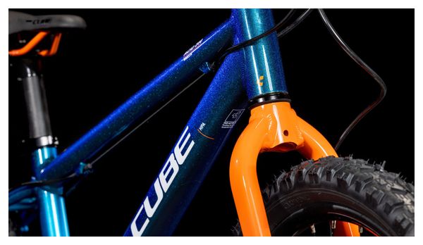 Cube Acid 200 Disc MTB per bambini Shimano 7 velocità 20'' Actionteam Blu Arancione 5-7 anni