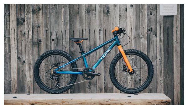 Cube Acid 200 Disc MTB per bambini Shimano 7 velocità 20'' Actionteam Blu Arancione 5-7 anni