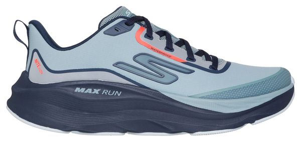 Skechers Waterproof Max Run Vorteza Running Shoes, Gray, Men's
