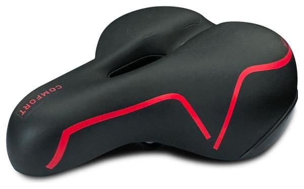 Selle de vélo Memory Foam Comfort - Noir - Femme/Homme