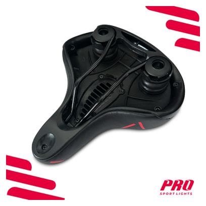 Selle de vélo Memory Foam Comfort - Noir - Femme/Homme