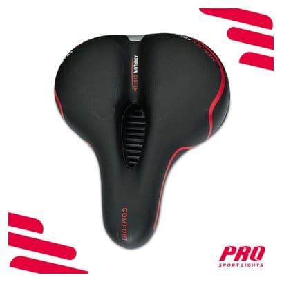 Selle de vélo Memory Foam Comfort - Noir - Femme/Homme