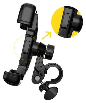 Support de téléphone solide pour guidon de vélo noir