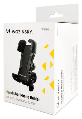 Support de téléphone solide pour guidon de vélo noir