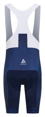 Cuissard Court à Bretelles Odlo Performance France - Bleu/Blanc