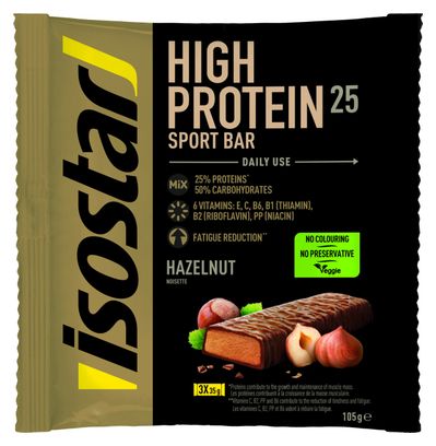 Barres Proteinées Isostar High Protein 25 Noisette 3x35gr