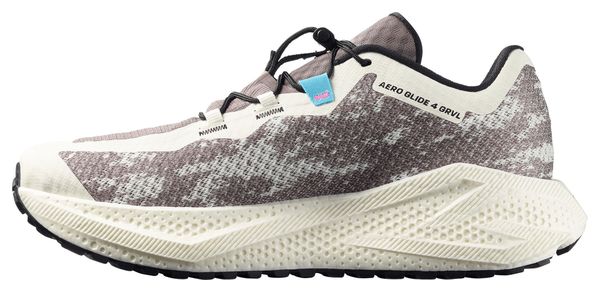 Chaussures Running Salomon Aero Glide 4 GRVL Blanc/Marron Homme