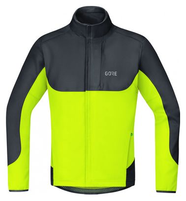 Veste Thermique GORE Wear C5 Windstopper Thermo Trail Veste Noir Jaune Fluo