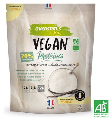Boisson Protéinée Vegan Overstims Vanille Bio 700g
