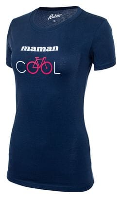 T-Shirt Manches Courtes Rubb'r Maman Bleu Femme