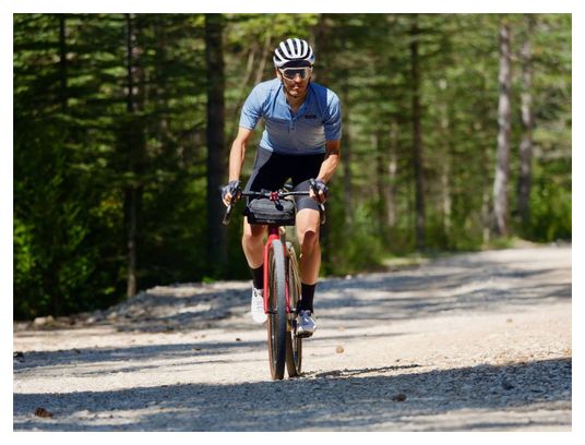 OZIO MAILLOT GRAVEL MANCHES COURTES EXPLORE BLEU HOMME