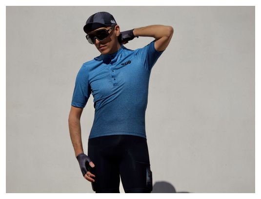 OZIO MAILLOT GRAVEL MANCHES COURTES EXPLORE BLEU HOMME