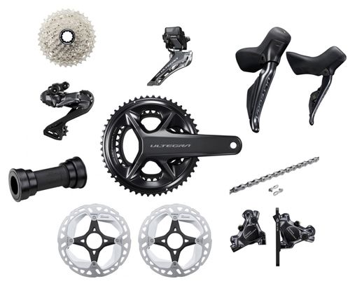 Shimano Ultegra Di2 R8170 2x12V Groupset | 52/36 Teeths | 11-30 Teeths | PF86.5 (With Electric Part)